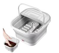 Foldable Heated Foot Bath Tub - Foot Bath, Foot Bath with Heat and Massage | Heating Function Foldable Foot Bath Tub for Soaking Feet | Roller Massager