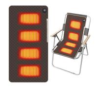 Foldable Heated Mat, 35.43x17.72 inches / 90x45 cm, 3 Adjustable Heat Settings, USB Powered Electric Heating Pad for Office Chairs, Camping, Home Use