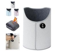 Foldable Heater, Winter Heating Foot pad, Portable Under Desk Leg Warmer, Small Quiet for Office and Home with Soft Blanket(Pink+Blue) Gray+Throw Blanket