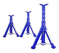 Foldable Heavy Duty 3 Ton Axle Stands, Folding Car Jack Stands Repairing Tool Garage Workshop Safety Steel Lift for Lifting SUV, Pickup Truck, Car and UTV/ATV, Blue