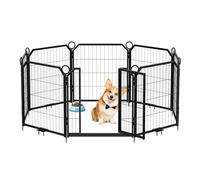 Foldable Heavy Duty Dog Playpen - 24-40" Height, Anti-Rust Metal Pet Fence with Secure Door, Portable Indoor/Outdoor Dogs Pen Enclosure for Yard/Garden/RV/Camping, Easy Assembly for All Pets