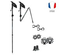 Foldable hiking poles Guidetti Flashlock Emeraude MK2 (x2) Noir 135 cm