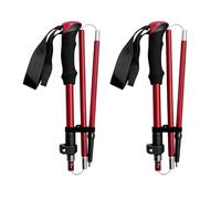 Foldable Hiking Stick Set of 2 Trekking Poles Lightweight Aluminum Alloy | Compact foldable build with aluminum body, cushioned EVA grips, and versatile tips