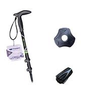 Foldable Hiking & Trekking Poles, T-Handle Lightweight Carbon Fiber Walking Cane, Anti-Shock Durable Sticks,Take In 46 Cm,Tungsten Steel Rod Tip And 0.9Cm Thick Foot Cover,Black