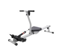 Foldable Home Rowing Machine with 12 Adjustable Resistance Levels,Magnetic Rower Machine with LED Display,Hydraulic Rower with High-Elasticity Foam Seat,Anti-Slip Handles & Pedals for Muscle Training