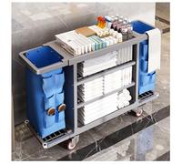 Foldable Hotel Cleaning Cart with Silent Swivel Wheels Waterproof Oxford Bag 100kg Capacity Perfect for Efficient Room Service & Housekeeping Solutions