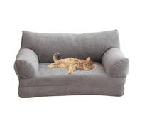 Foldable Human Dog Bed,2 in 1 Removable Comfy Pet Bed Sofa with Foam Supportive Mat,Portable Puppy Couch for Adults,Kids,Cats,Non-Slip Base(Gray,Large)