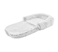 Foldable Human Dog Bed for Adult Dog Bed for People Lazy Floor Sofa 71"x45"x10" with Washable Cover and Anti-Slip Bottom Giant Dog Bed for Humans for nap and Floor Bed Grey