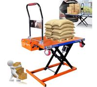 Foldable Hydraulic le Lift Table Cart - Scissor Lift with 33.46" Height, 300kg Capaci, 4 Wheels for Easy li, Ideal for Heavy Loads & Worhops