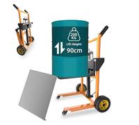 Foldable Hydraulic Material Lifting Winch Stacker with Rotating Wheels, 200 kg Pallet Stacker with 90 cm Lifting Height, Truck Dolly, Pallet Lifter Table Trolley, Steel Platform Board x 1