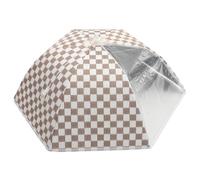 Foldable Insulated Food Cover Table Hot Food Cover | Khaki, Polyester Peach Skin with Steel Frame, for Fruits and Food, Home and Outdoor Barbecue Parties