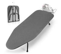 Foldable Ironing Board, Table Top Ironing Board with Iron Rest, Non-Slip Folding Legs, Compact Folding Steam Iron Table, Light Weight, Space Saving, Portable Ironing Board for Home Travel Use, 81x31cm