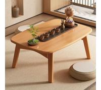 Foldable Japanese Bamboo Coffee Table - Multifunctal Low Table for Sitting, Mtat, Altar - Portable Wooden Recular Design, Easy Sto
