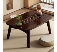 Foldable Japanese Bamboo Coffee Table Multifunctional Low WoodenTable for Sitting & Meditation Portable Rectangular Design Easy Storage Altar Furniture