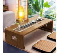 Foldable Japanese Coffee Table - Bamboo Low Floor Table for Living Room, Dining & Tea - Space-Saving Design, Perfect for Sitting on the Floor
