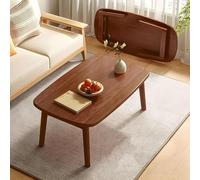 Foldable Japanese Coffee Table, Rectangular MDF Sofa Table with Thick Legs, Stylish & Functional for Living Room, Bedroom & Office