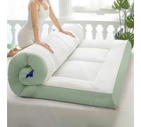 Foldable Japanese Floor Mattress, Tatami Mat Sleeping Mattress,Portable Tatami Mattress,Student Dormitory Mattress, comfortable,save space,good support,for House Guest Camping.(Green,100x200x10CM)