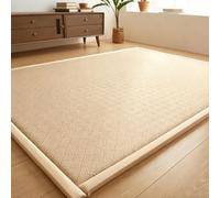 Foldable Japanese Floor Mattress with Cushioned Foam Core & Non-Slip Bottom, Portable Picnic Camping Mat & Home Area Rug,Indoor Outdoor Cooling Mat(Brown,200 * 280cm)