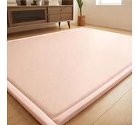 Foldable Japanese Floor Mattress with Cushioned Foam Core & Non-Slip Bottom, Portable Picnic Camping Mat & Home Area Rug,Indoor Outdoor Cooling Mat(Pink,60 * 120cm)
