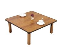 Foldable Japanese Low Table - 32in Lightweight Square Coffee Table with Adjustable Legs for Home Office Bedroom and Floor Seating - Versatile and Space-Saving Design
