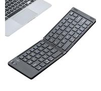 Foldable Keyboard - ABS 66 Key | Wireless Keyboard With Number Pad | Rechargeable Mini Blutooth Keyboarrd | Universal Three System Compatible Input Tool For Travel Work Study