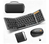 Foldable Keyboard and Mouse Combo,Portable Folding Keyboard for Laptop iPad