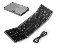 Foldable Keyboard - Foldable Wireless Keyboard, Three-fold Multi-Device Keyboard | Multilingual Wireless Keyboard, Multi-System Keyboard for Laptop and Smartphone