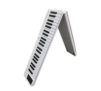 Foldable Keyboard Piano,Portable 88 Keys Full-size Digital Piano with Bluetooth and 1750mAh Battery Support App Intelligent Unction USB/MIDI Controller, for Beginner/Kids/Adult (white)
