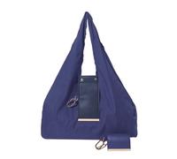 Foldable Keychain Tote Bag, Reusable Grocery Shopping Bag, Premium Leather Pouch, Large Capacity, Lightweight, Portable Handbag for Travel and Daily Use