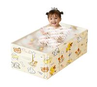 Foldable Kids Bath | Leakproof Bath with a Foldable Drain Plug - Compact Storage Bin,Suitable for Boys, Girls, Spa, Camper, Bathroom, Travel, Balcony, Outdoor, Indoor