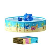 Foldable Kids Paddling Pool, No Inflation Needed Baby Splash Pool, Portable Kid Swimming Pool, Non Slip Pet Bath Tub and Play Basin, Foldable Outdoor Pools for Children, Cats, Puppies