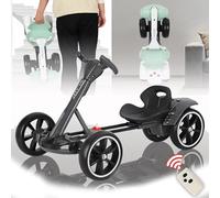 Foldable Kids Ride On Car with Adjustable Seat, Music & Lights, Drift Go Kart, Anti-Collision Design, Remote Control, 5 Mph Speed