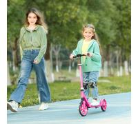 Kids Scooter, Foldable Kick Scooter w/ Adjustable Handlebar, Pink AIYAPLAY Pink One Size
