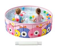 Foldable Kids Swimming Pool - PVC Material 90cm 120cm 150cm Portable Splash Pool - Non Slip Pattern Pet Bath Tub With Drain Pipe - For Garden Patio Beach Parties Dogs And Children