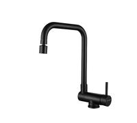 Foldable Kitchen Faucet with Brush h Under Window Design Single Handle Mixer with 2 Jets 3 M Space Saving Sink Tap Perfect for Small Kitchens