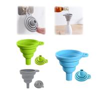 Foldable Kitchen Funnel Set, 2026 New Food Grade Silicone Collapsible Funnels for Kitchen, Small Medium and Large Funnels for Filling Water Bottle Liquid Transfer Kitchen Accessories Gadgets