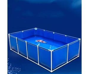 Foldable Koi & Goldfish Tank, 1x1x0.7m Above-Ground Aquarium Pond for Indoor/Outdoor Use with Drain Valve, Ideal for Aquatic Enthusiasts & Garden Decor
