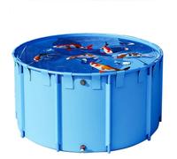 Foldable Koi Pond & Fish Tank - Durable Round Outdoor/Indoor Pool for Koi & Pond Fish Easy Setup Sturdy PVC Canvas Perfect for Garden & Backyard Use