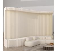 Foldable Kraft Paper Room Divider with Storage FreeStanding Acoustic Partition for Office Living Room Exhibitions & Shopping Malls (H1.6m * L4m) Privacy Screen