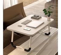 Foldable Lap Desk, Portable Wooden Laptop Bed Table, Ideal For Working, Reading, Writing, Dining, And Watching Movies On Beds, Sofas, Sofa Beds, Or Floors(White - Square)