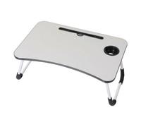 Foldable Laptop Bed Table Grey Multipurpose Tray For Picnic Reading Stand Fits Tablets And Laptops Up To 156