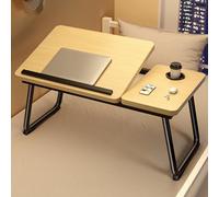 Foldable Laptop Desk for Bed & Sofa Non-Slip Breakfast Tray with Cup Holder Ideal for Work Study or Relaxing by the Bay Window.