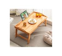 Foldable Laptop Lapdesk Wooden Bed Tray Table for Laptops Portable Bed Table Easy Transforming Dinner Tray 40x30 cm Ideal for Home & Travel