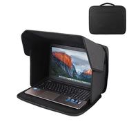 Foldable Laptop Sunshade & Privacy Visor, Sun Protection Sunlight Blocker Converts Into a Laptop Protective Case Bag for Working Outside Lightweight Shield Cover for Travel Outdoor (Width 14'')