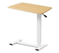 Foldable Laptop Table, Portable Overbed Desk with Wheels, Simple Writing Surface for Bed or Wheelchair - Mobile and Convenient Design