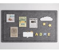 Foldable Large Bulletin Board,Self-Adhesive Felt Bulletin Boards for Wall,Cork Board Alternative,Felt Pin Vision Panels for Notes School Office Home (Moonlight Grey,40×60cm)