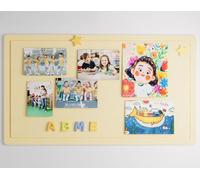 Foldable Large Bulletin Board,Self-Adhesive Felt Bulletin Boards for Wall,Cork Board Alternative,Felt Pin Vision Panels for Notes School Office Home (Pale Yellow,60×80cm)