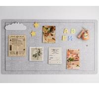 Foldable Large Bulletin Board,Self-Adhesive Felt Bulletin Boards for Wall,Cork Board Alternative,Felt Pin Vision Panels for Notes School Office Home (Grey,60×80cm)