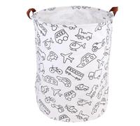 Foldable Laundry Basket Cotton Linen Storage for Dirty Clothes