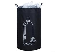 Foldable Laundry Basket Large Black Non-Woven Fabric Collapsible | Sturdy non-woven construction doubles as for recycle bin for bottles and home storage